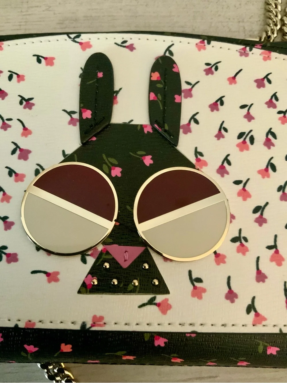 KATE SPADE NOVELTY SPADEMALS MONEY BUNNY E/W CROSSBODY BAG NWT